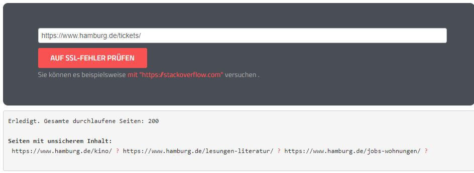 Mixed Content SSL Checker Online SSL Checker für Mixed Content